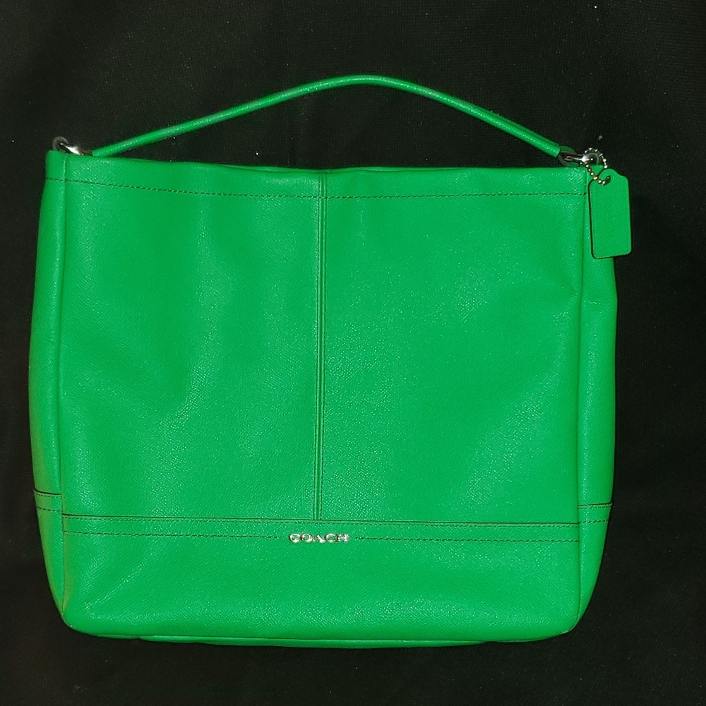 Coach zip-top tote green